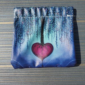 Squeeze Top Bag, Heart Tree