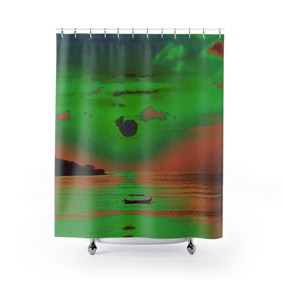The Old Man and the Sea Shower Curtain 71 X 74 Etsy