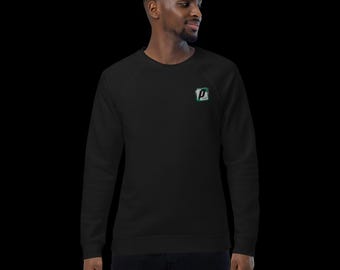 Uniseks PureCulture-sweater | Geborduurd logo en ontwerp op de achterkant van de drummer