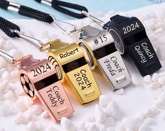 Custom Coach Whistle Engraved Metal Outdoor Whistle Football Whistle Gifts For Him Coach Appreciation Outdoor Sports Gift For Coach