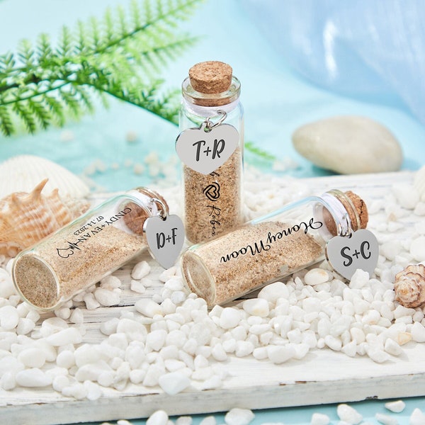 Honeymoon Keepsake Unique Wedding Gift Small Honeymoon Sand Bottle Wedding Keepsake Gift For Her Mr and Mrs Couple Gift Honeymoon Memories