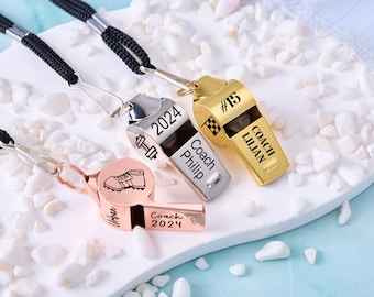 Personalized Coach Whistle Custom Coach Whistle Stainless Coach Whistle Engraved Coach Whistle Gift for Football and Basketball Coaches