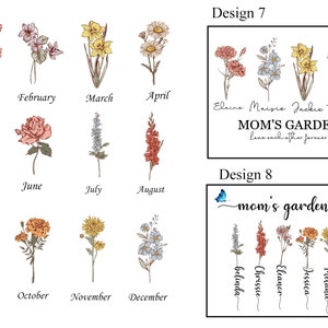 Birth Month Flowers Gift For Mom Personalised Mother's Day Jug Grandmas Garden Flower Vase Ceramic Vase Grandparents Gift Mothers Day Gift image 10