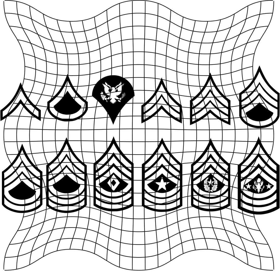 U S Army Design Bundle Army Veteran SVG Army Rank Army Tab Army Badge