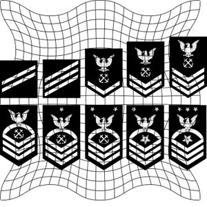 U.S. Navy Enlisted Rank Bundle - SA - SN - PO3 - PO2 - PO1 - CPo - SCPo - MCPo - SVG, Png Works on Laser, Cricut oder CnC