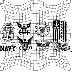 U.S. Navy Design Bundle - Navy Veteran SVG - USN Anchor - Svg, Png Works on Laser, Cricut or CnC
