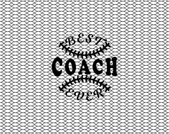 Honkbal Coach Clipart- Honkbal svg - Honkbal Threads png - Honkbal Coach Gift File - Honkbal Coach Afbeelding Werkt met Laser, Cricut, CNC