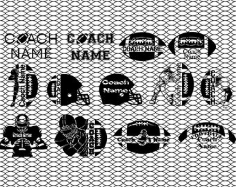 SVG-bundel voetbalcoach: laser-, Cricut-, CNC-bestanden (digitale download)