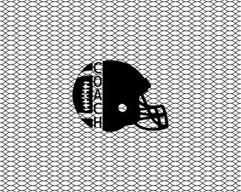 Football Coach SVG: veters png, helmafbeelding (digitale download)