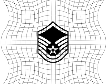 U.S. Air Force Enlisted Rank - Master Sergeant Msgt - Svg, Png Works on Laser, Cricut or CnC