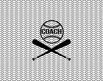 Clipart honkbalcoach: SVG, PNG, lasergesneden bestand (digitale download)