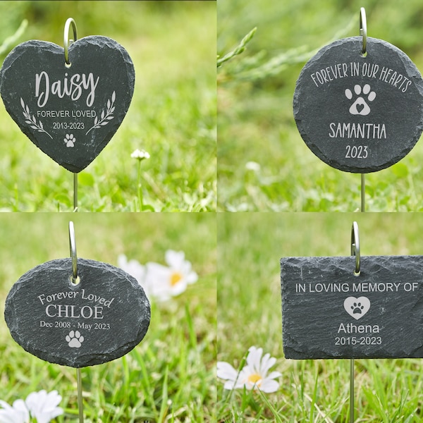 Personalized Pet Memorial Stone for home garden,dog memorial stone,dog memorial gift,Pet Grave Markers,forever in our heart,Cat memorial