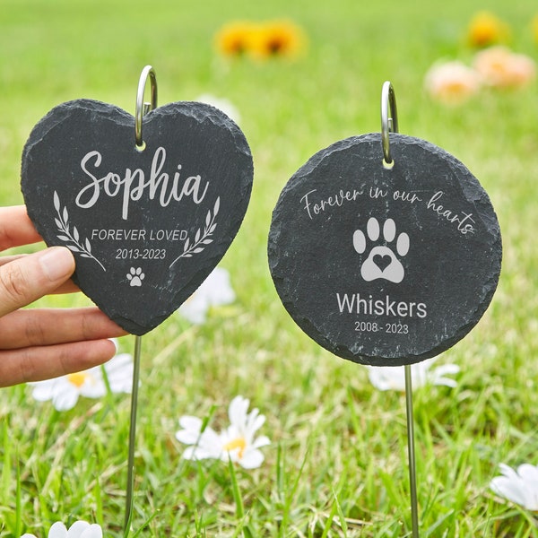 Aangepaste Pet Memorial Garden Stone, gepersonaliseerde Pet Memorial Stone voor tuin, hondengedenkteken, kattengedenkteken, huisdierherinneringscadeau, huisdiergrafmarkering