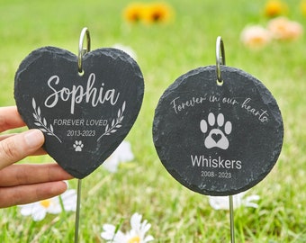 Aangepaste Pet Memorial Garden Stone, gepersonaliseerde Pet Memorial Stone voor tuin, hondengedenkteken, kattengedenkteken, huisdierherinneringscadeau, huisdiergrafmarkering