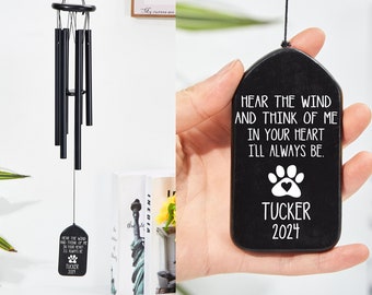 Personalized Wind Chimes, Pet Memorial Wind Chimes, Pet Loss Gift,Sympathy Wind Chime, Bereavement Gift, Cat Memorial ,Loss of Pet Gifts