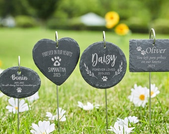 Pietra commemorativa per animali domestici personalizzata per casa e giardino, memoriale del cane, memoriale del gatto, regalo in ricordo dell'animale domestico, in ricordo del regalo, marcatore della tomba dell'animale domestico