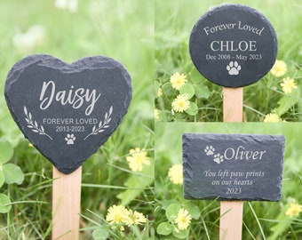 Personalized Pet Memorial Stone for home & garden, dog memorial, cat memorial, pet remembrance gifts, In memory of gifts, pet grave marker