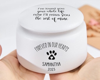 Urna commemorativa per animali domestici personalizzata, Urna crematoria moderna per ceneri di animali domestici, ricordo di ceneri di cane, Urna di zampa personalizzata per cane, Regali per la perdita di animali domestici, regalo di simpatia per la perdita di gatti