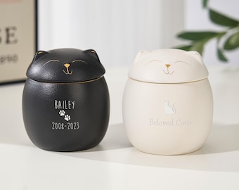 Urna de cremación personalizada para mascotas, urna de cremación para gatos, urna de cremación para mascotas, urna de cremación para mascotas con nombre y fecha.