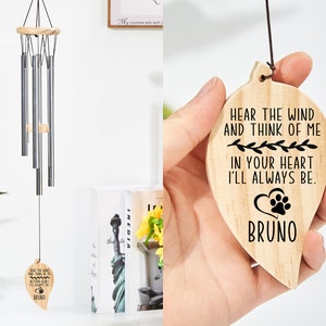 Personalized Wind Chimes, Pet Memorial Wind Chimes, Pet Loss Gift,Sympathy Wind Chime, Bereavement Gift, Cat Memorial ,Loss of Pet Gifts image 5