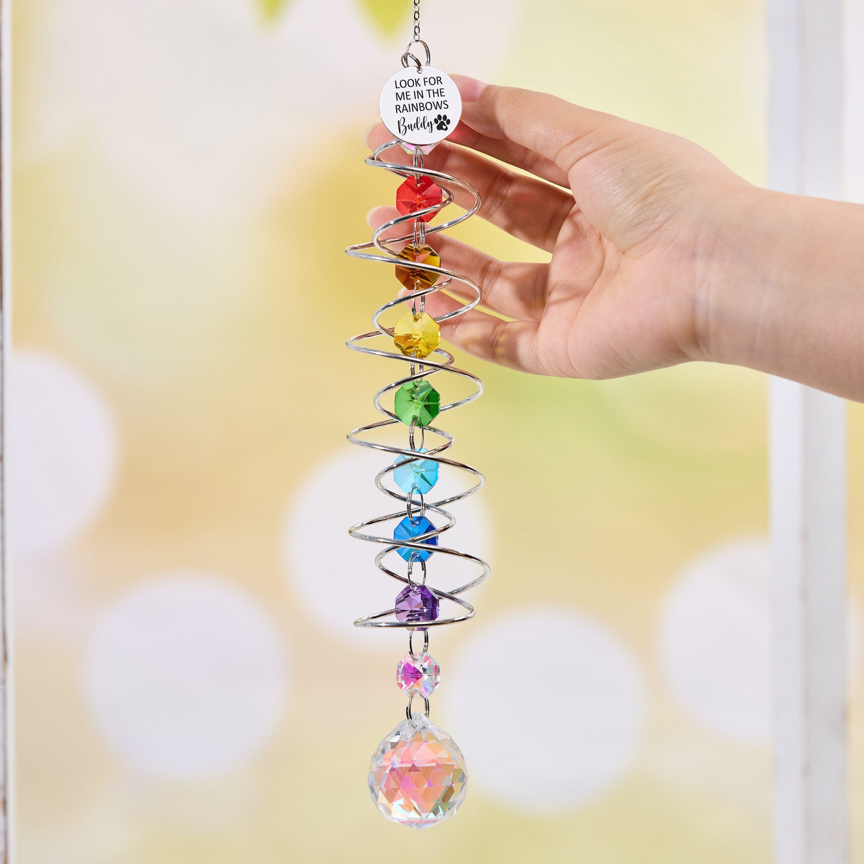 Rainbow Bridge Pet, Sun Catcher, Pet Memorial Gifts, Personalized Name ...