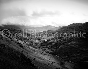 Greenburn Valley From Steel Fell. A Lake District Photographic Print. A4.