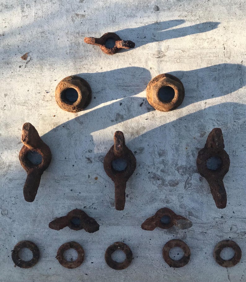 Rusty Washers Vintage Rusty Metal Mixed Media Supplies Rusty Metal With Holes Rusty ...