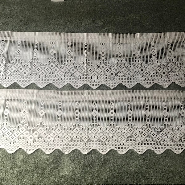 Set of Kitchen window valances kitchen valance curtains crocheted valances lace valance for kitchen boho valance bedroom valance