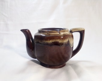 Teekanne glasierte Keramik Teekanne braun Vintage Teekanne Teekanne Teekanne Teekanne Teekanne Küche Winter Geschenk für Sie
