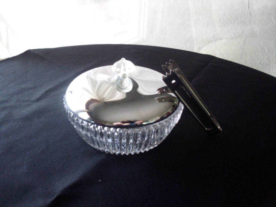 Lidded Sugar Bowl Vintage Sugar Bowl With Lid 3 Piece Set Glass and