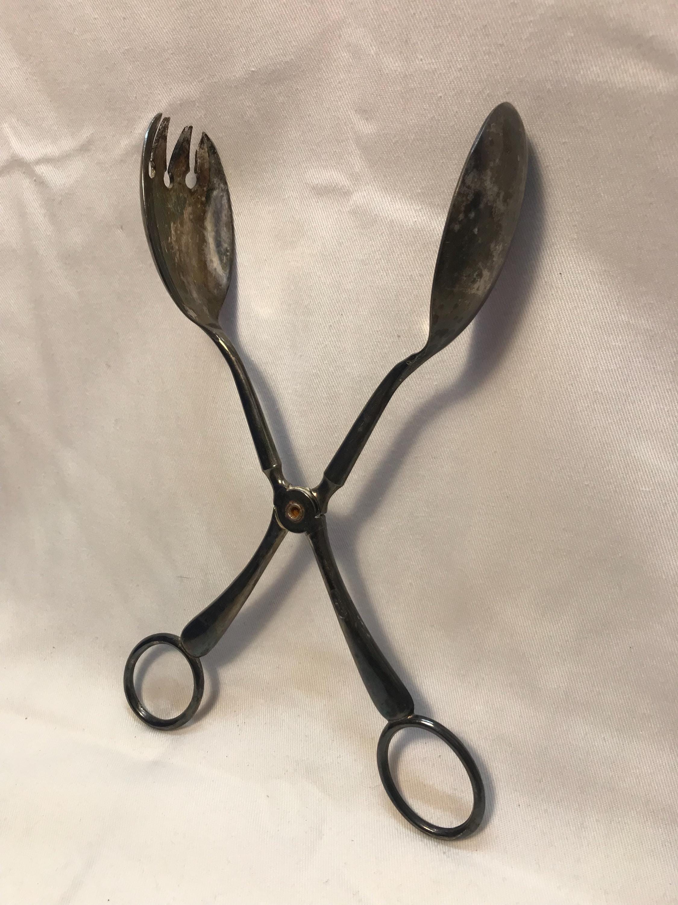 イタリア製銀無垢メディチ家御用達　貴族の為のカスタム　サービングカトラリー2本 Italy silver plated spoon - Etsy 日本