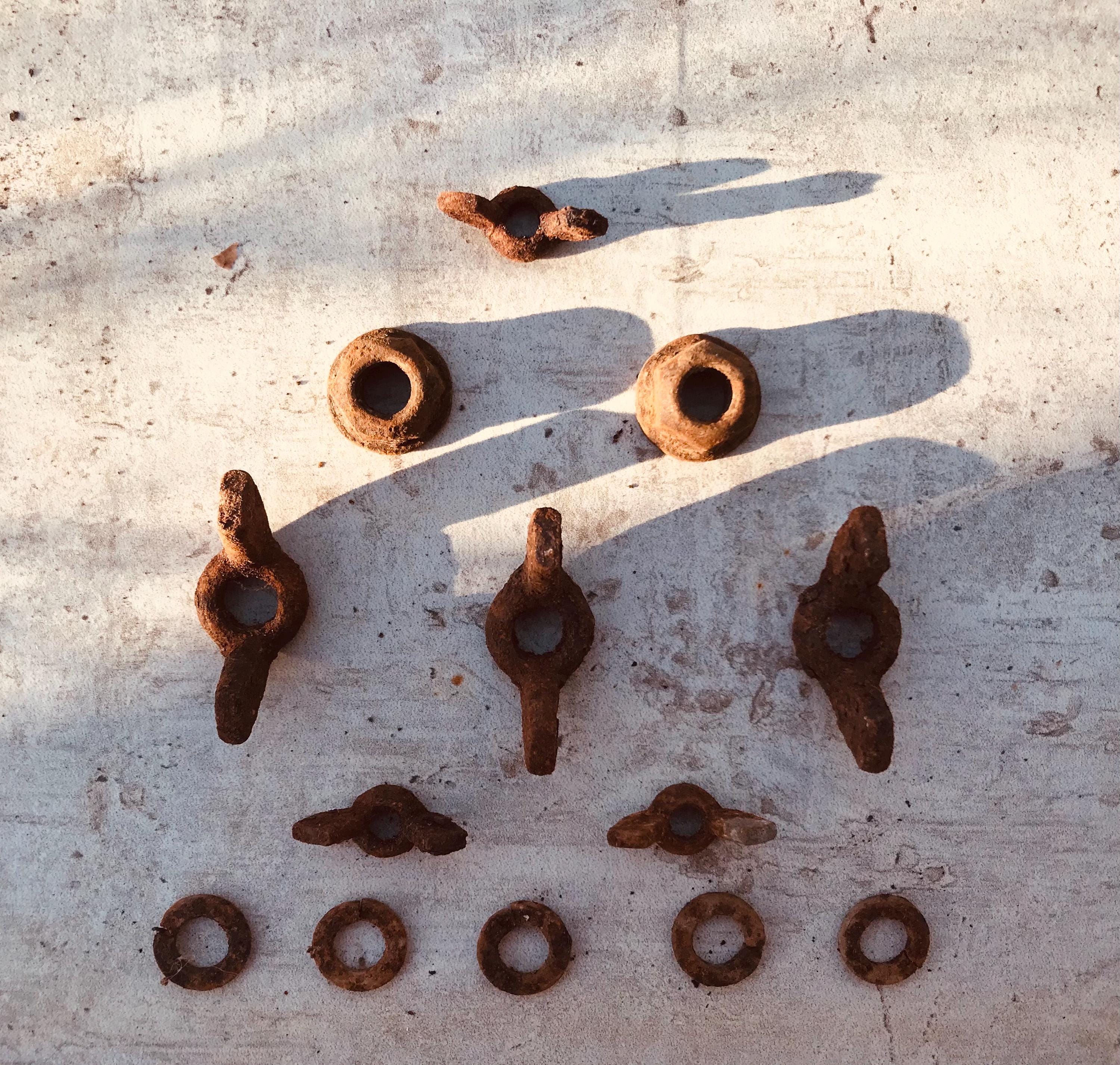 Rusty Washers Vintage Rusty Metal Mixed Media Supplies Rusty Metal With Holes Rusty ...