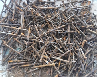 Rusty nails 20 vintage rusted nails 2 inch nails Mixed Media supplies rusty metal found objects rust pieces metal scraps