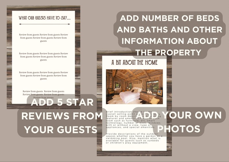 Airbnb Welcome Book Template Rustic Airbnb Welcome Note Vrbo Welcome ...