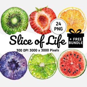 Watercolor Fruits & Veggies: Vibrant, Detailed Art for Design, Education, DIY Projects, 300dpi Transparent PNG, Fruit Clipart