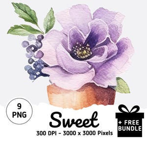 Clipart Aquarela Bolos Macarons | Ilustrações de Doces PNG | Conjunto para Convites, Scrapbooking & Design | Download Instantâneo
