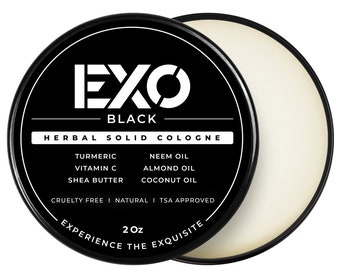 EXO Herbal Cologne For Men, Woody, Fresh Scent, Herbal Solid Cologne, 2 oz (Woody & Fresh)