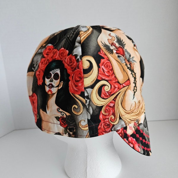 Sugar Skull Women Welding Cap