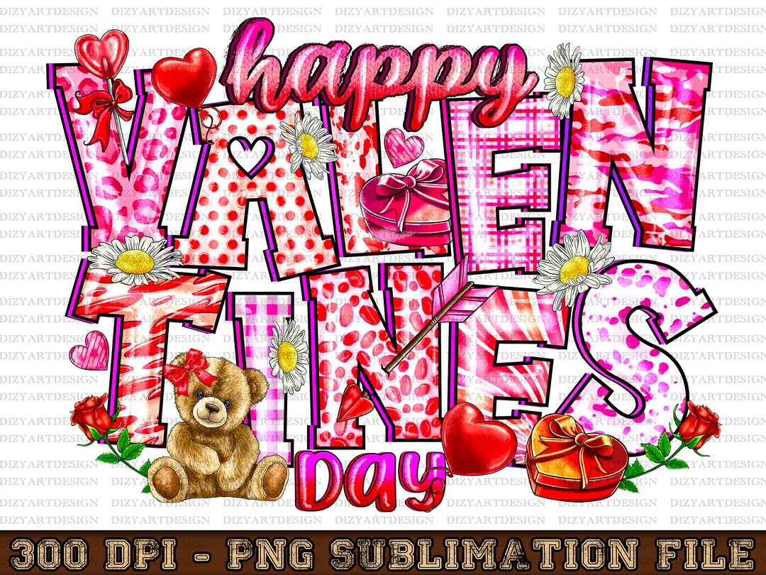 Happy Valentine's Day Png Sublimation Design, Happy Valentines Day Png ...