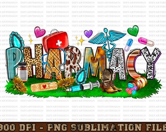 Pharmacy Tech Png Sublimation Design Download, Pharmacy Technician Png, Pharmacy Tech Png, Nursing Png, Sublimate Download