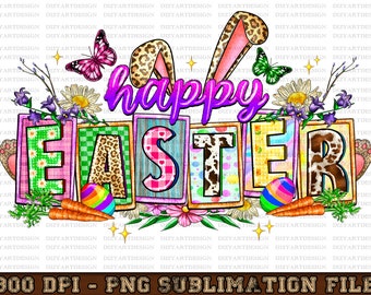 Happy Easter Bunny Png Sublimation Design, Easter Png, Happy Easter Png, Easter Bunny Png,Easter Day Png,Western Easter Png,Digital Download