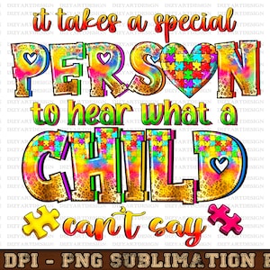 it takes a special person to hear what a child can t say png, Autism Awareness png, bus driver png, sublimate designs download