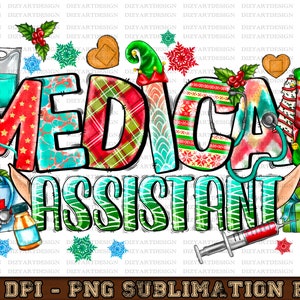 Christmas Medical Assistant PNG, Christmas, Medical Png, Nurse Png, Western, Medical Png, Hospital Png, Sublimation Design, Digital Download