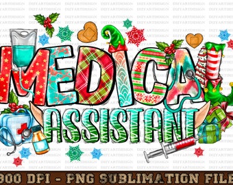 Christmas Medical Assistant PNG, Christmas, Medical Png, Nurse Png, Western, Medical Png, Hospital Png, Sublimation Design, Digital Download