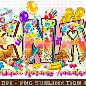 Cna Certified Nursing Assistant png sublimation design download, Autism Awareness  png, Autism png, sublimate designs download