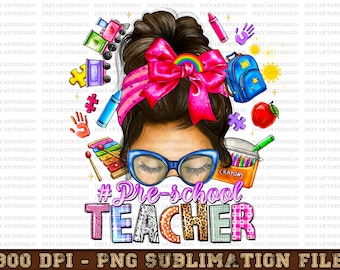 Messy Bun School Teacher Png Sublimation Design, Western Art Teacher Messy Bun Png, Messy Bun Teacher Png,Art Teacher Life Png Download