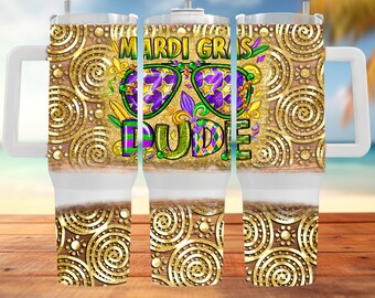 Mardi Gras Dude 40oz Tumbler, 40oz Tumbler Wrap, dude tumbler,Mardi Gras Png,Mardi Gras 40oz Tumbler,Mardi Gras Tumbler Png