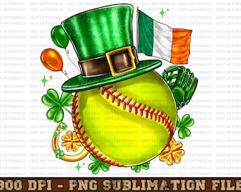 St. Patrick's Day Baseball png sublimation design download, St. Patricks Day png, Irish Day png,Baseball ball png,sublimate designs download