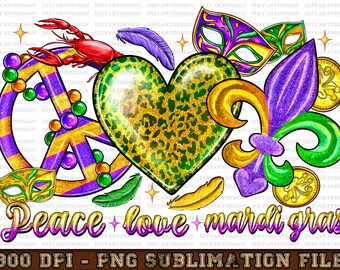Peace love Mardi Gras png sublimation design download, Peace love png, Mardi Gras png, western Mardi Gras png, sublimate designs download