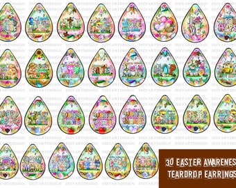 30 + Easter Teardrop Earrings Png,Bundle Sublimation Design, Easter Sublimation Png, Easter Bunny Png, Easter Carrots, Easter Png Downloads